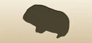 モルモットのシルエット