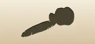 インク壺のシルエット