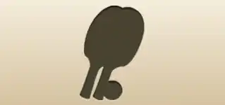 卓球ラケットのシルエット
