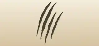 爪痕のシルエット