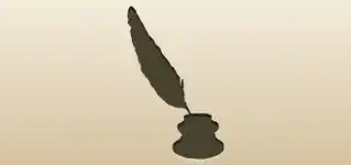 インク壺のシルエット