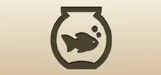 金魚鉢のシルエット