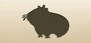 モルモットのシルエット