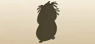 モルモットのシルエット
