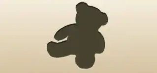 テディーベアのシルエット