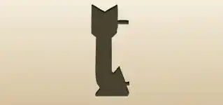 方向サインのシルエット