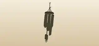 ウィンドチャイムのシルエット