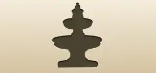 噴水のシルエット