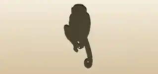 サルのシルエット