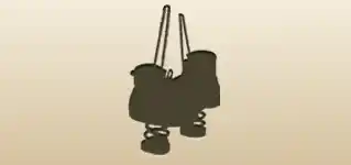 スプリングシューズのシルエット