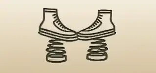 スプリングシューズのシルエット