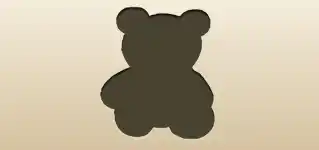 テディーベアのシルエット