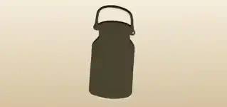 ミルク缶のシルエット
