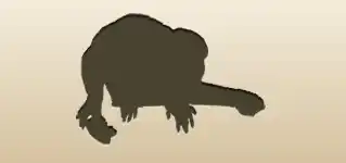 サルのシルエット