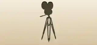 映画用カメラのシルエット