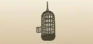 鳥かごのシルエット