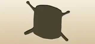 太鼓のシルエット