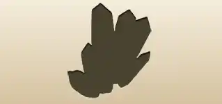 クリスタルのシルエット