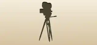 映画用カメラのシルエット