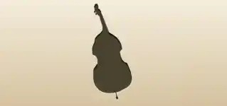 コントラバスのシルエット