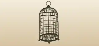 鳥かごのシルエット