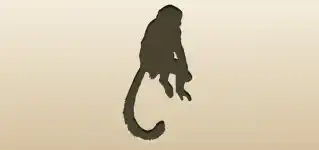 サルのシルエット