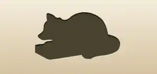 アライグマのシルエット