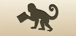 サルのシルエット