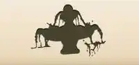 Fountain silhouette