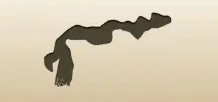 スカーフのシルエット