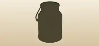ミルク缶のシルエット