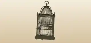 鳥かごのシルエット