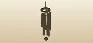ウィンドチャイムのシルエット