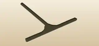 窓用ワイパーのシルエット