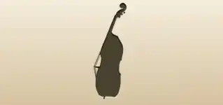 コントラバスのシルエット