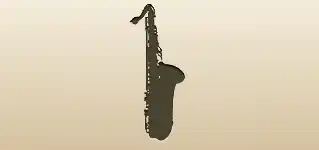 サックスのシルエット