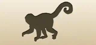 サルのシルエット