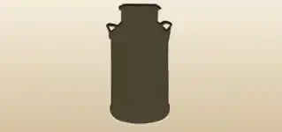 ミルク缶のシルエット