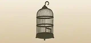 鳥かごのシルエット