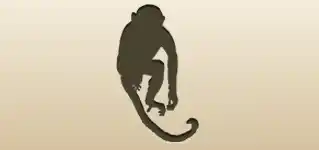 サルのシルエット