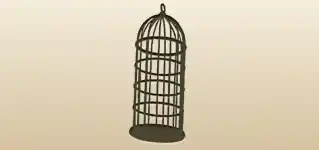 鳥かごのシルエット