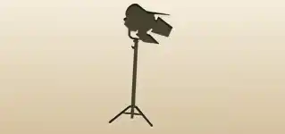 スポットライトのシルエット