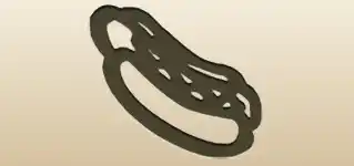 ホットドッグのシルエット