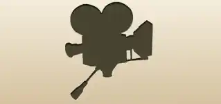 映画用カメラのシルエット