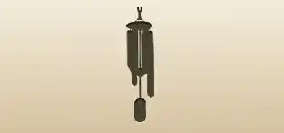 ウィンドチャイムのシルエット