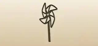 かざぐるまのシルエット