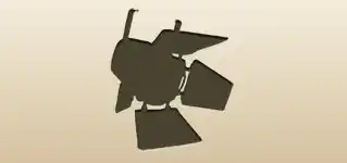 スポットライトのシルエット