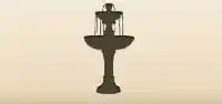 Fountain silhouette