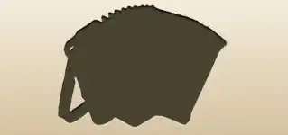 アコーディオンのシルエット