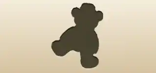 テディーベアのシルエット